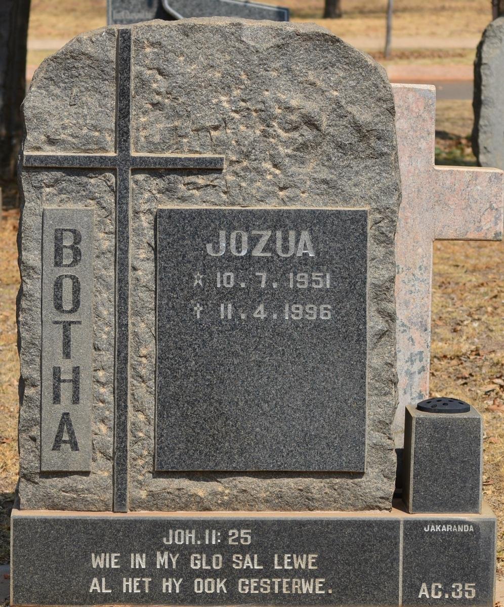BOTHA Jozua 1951-1996