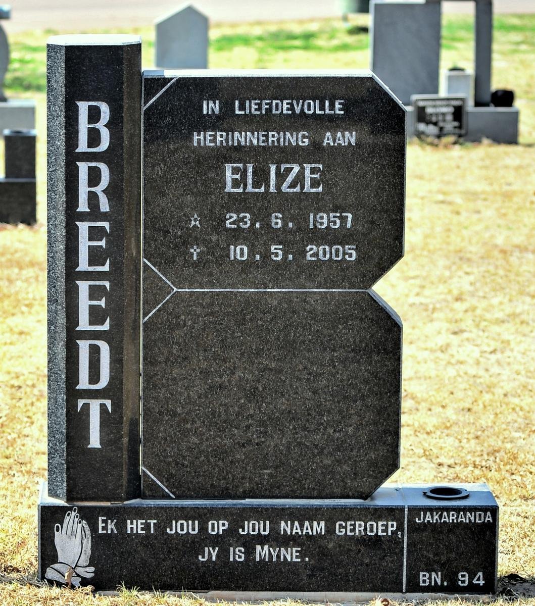 BREEDT Elize 1957-2005