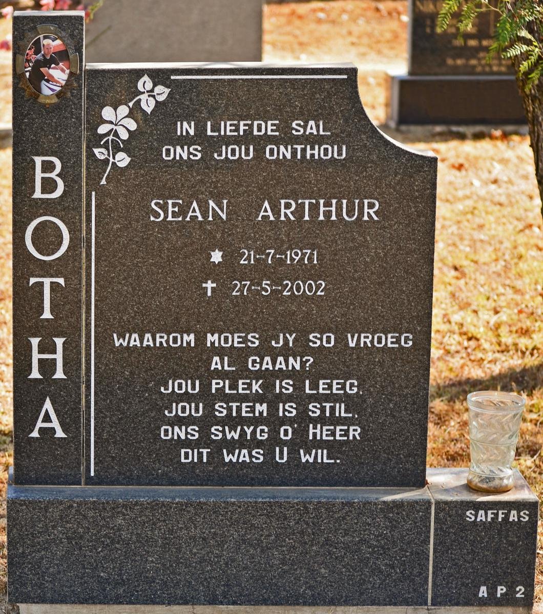 BOTHA Sean Arthur 1971-2002