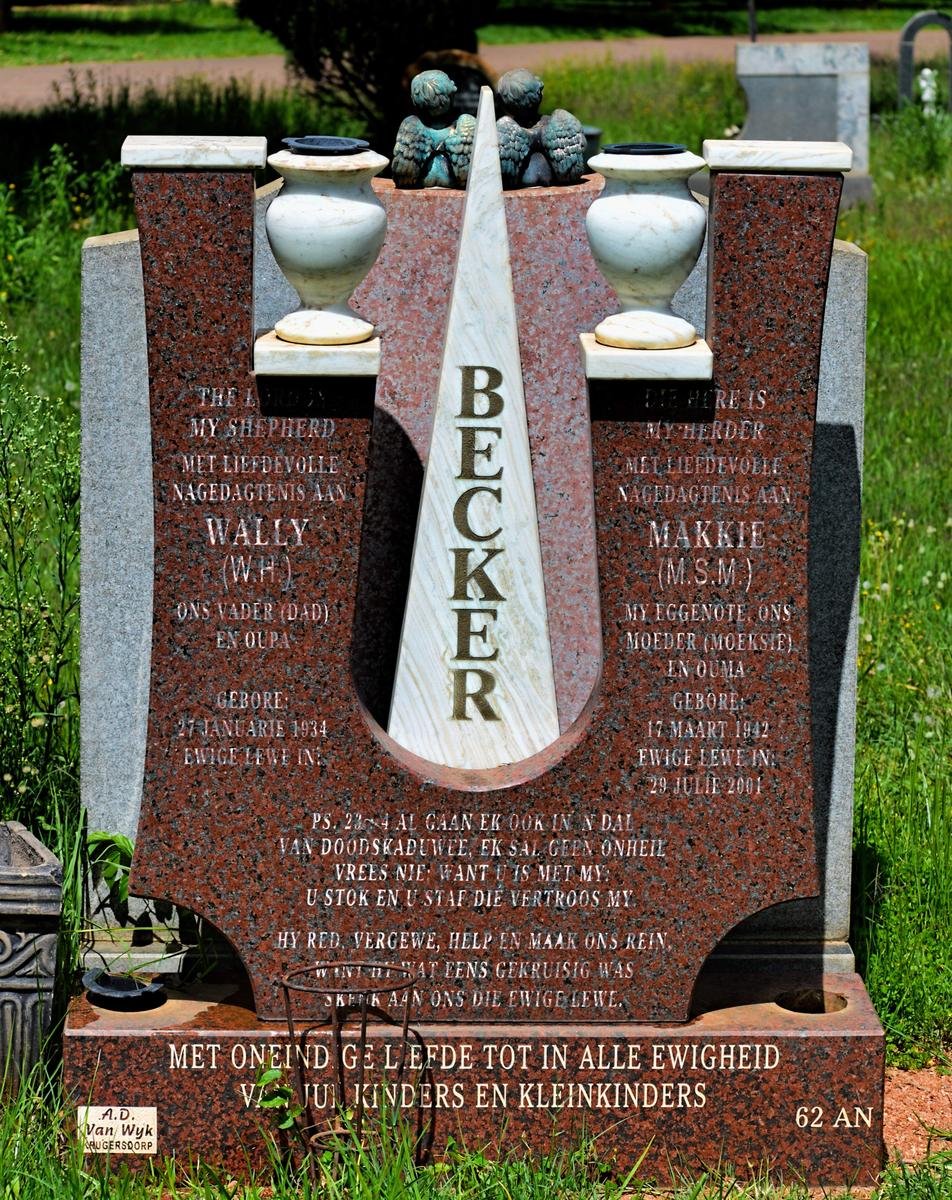 BECKER W.H. 1934- &amp; M.S.M. 1942-2001