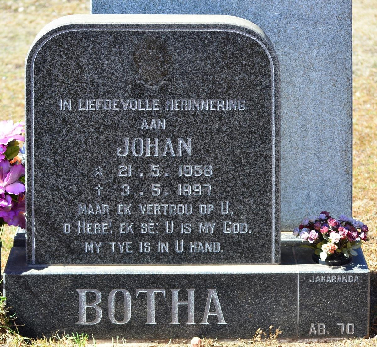 BOTHA Johan 1958-1997