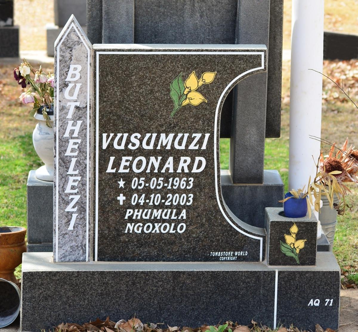 BUTHELEZI Vusumuzi Leonard 1963-2003