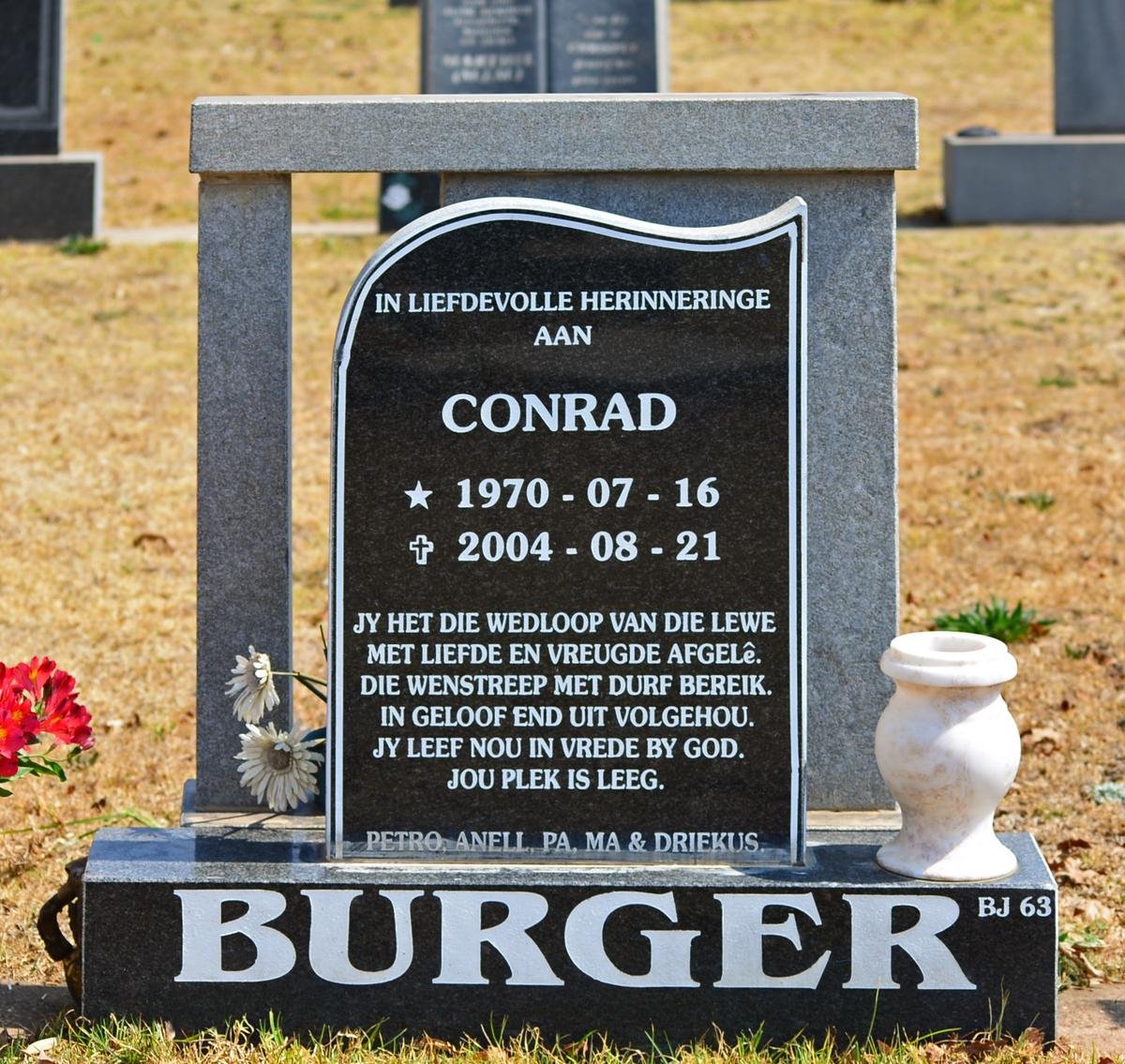 BURGER Conrad 1970-2004
