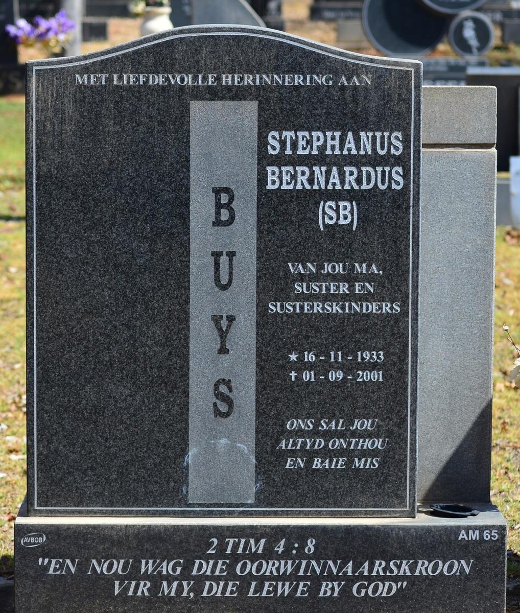 BUYS Stephanus Bernardus 1933-2001