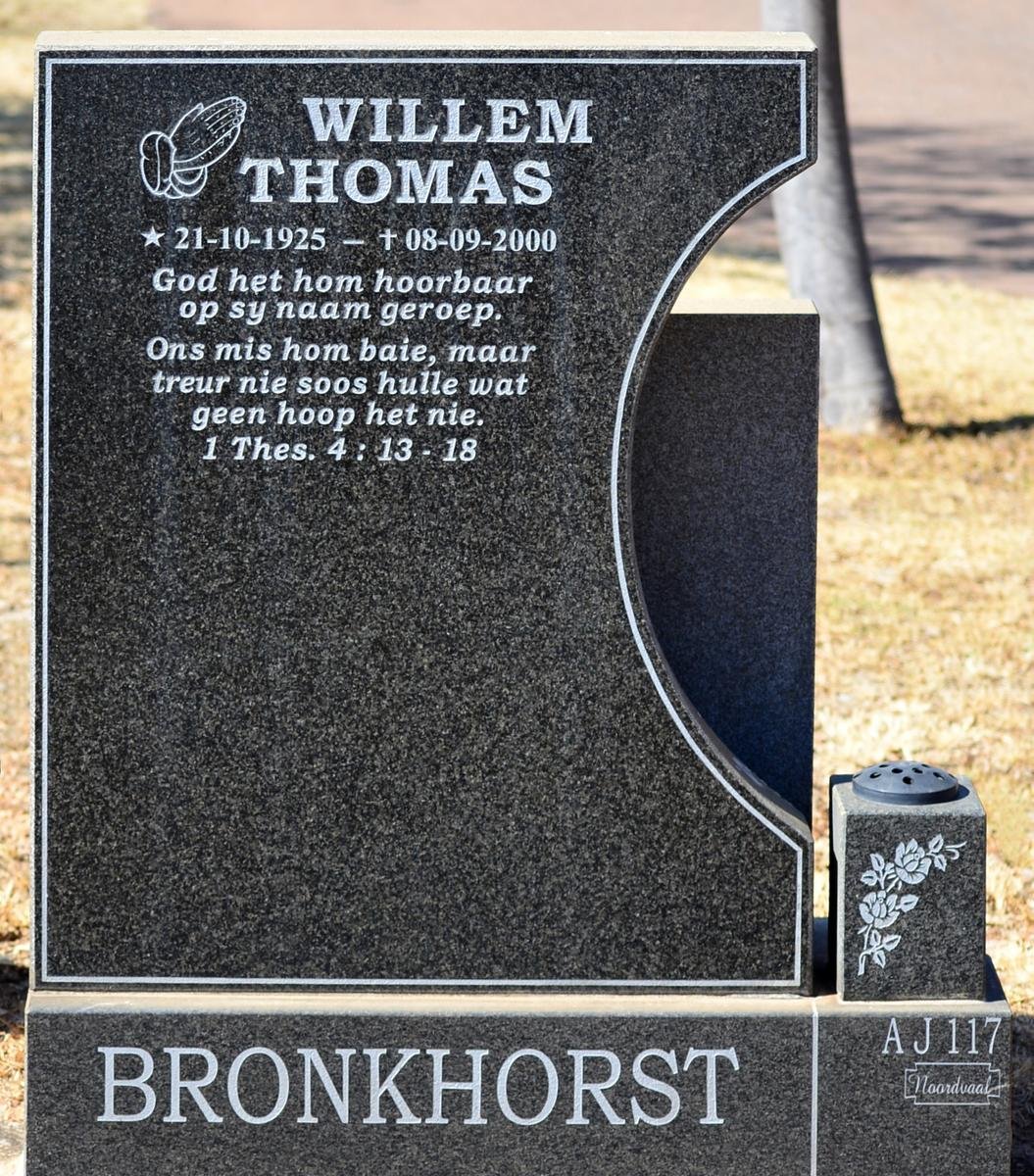 BRONKHORST Willem Thomas 1925-2000