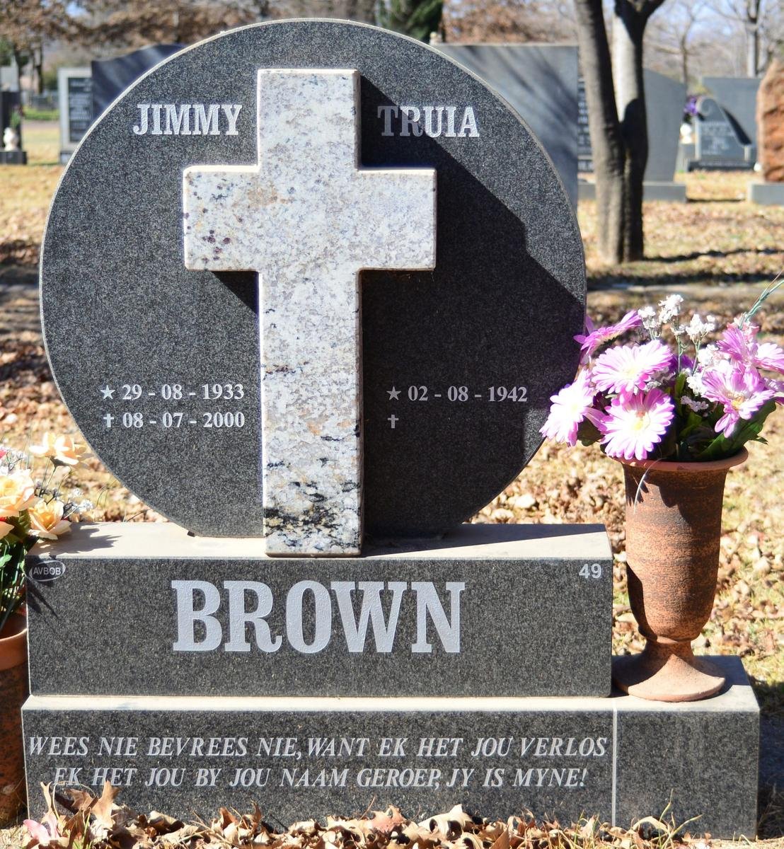 BROWN Jimmy 1933-2000 &amp; Truia 1942-