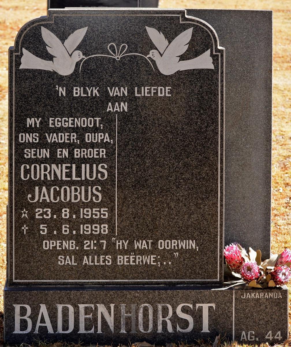 BADENHORST Cornelius Jacobus 1955-1998