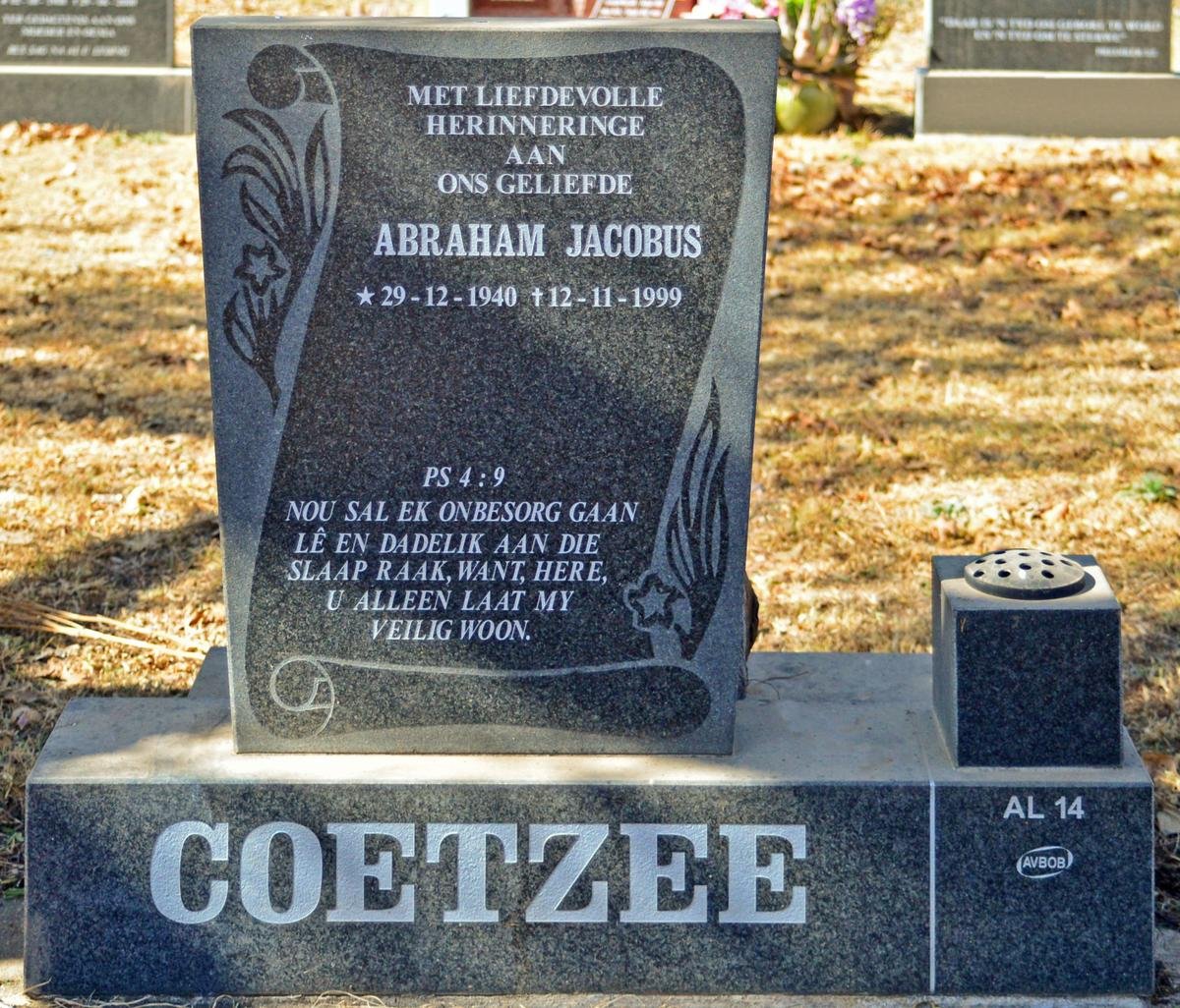 COETZEE Abraham Jacobus 1940-1999