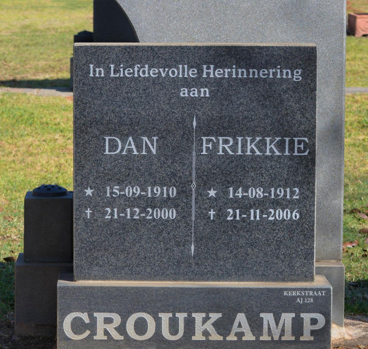 CROUKAMP Dan 1910-2000 :: CROUKAMP Frikkie 1912-2006
