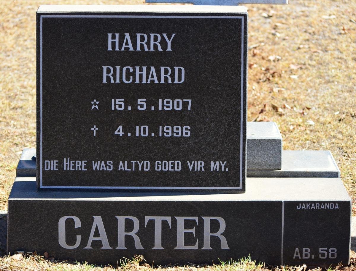 CARTER Harry Richard 1907-1996