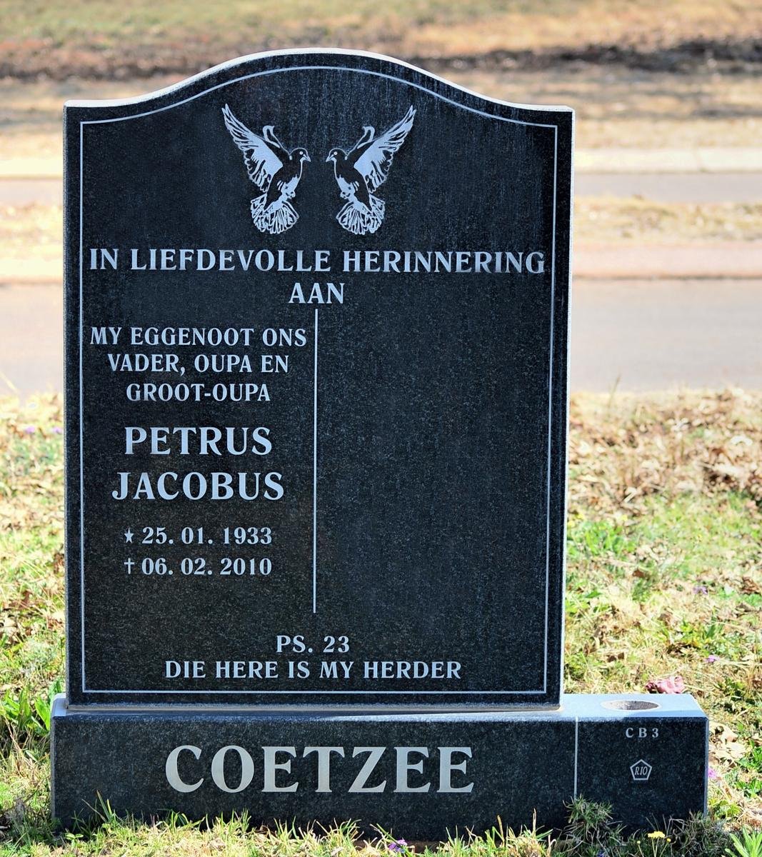 COETZEE Petrus Jacobus 1933-2010