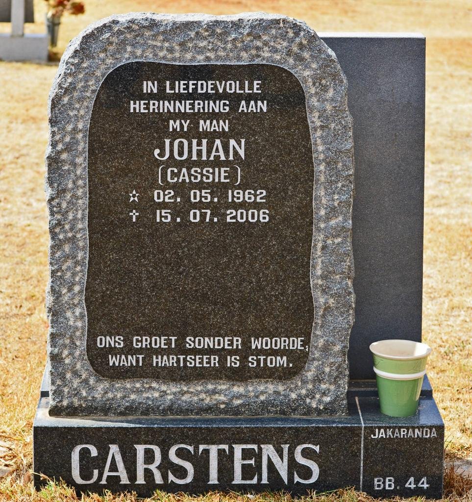 CARSTENS Johan 1962-2006