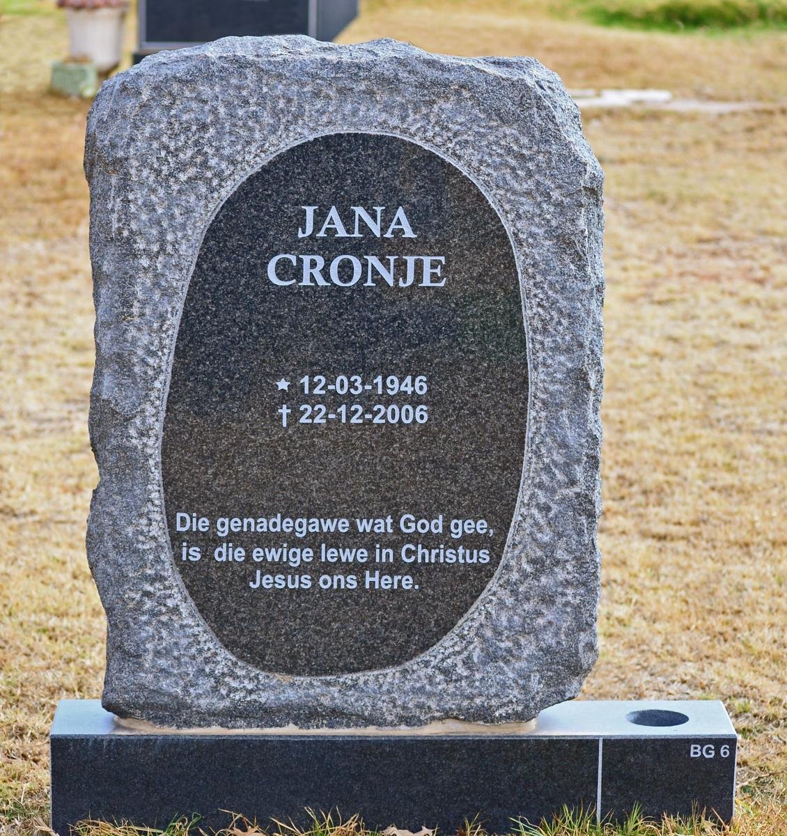 CRONJE Jana 1946-2006