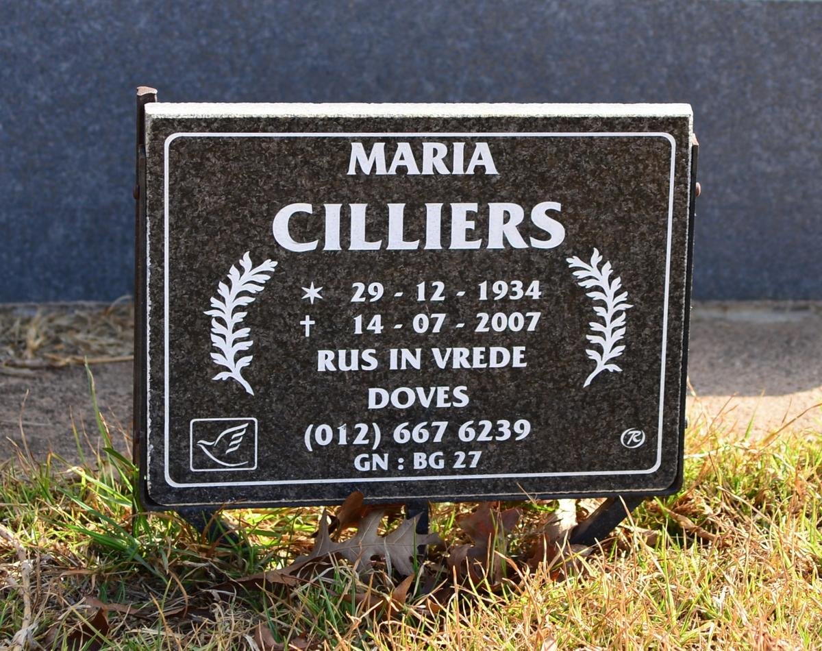 CILLIERS Maria 1934-2007