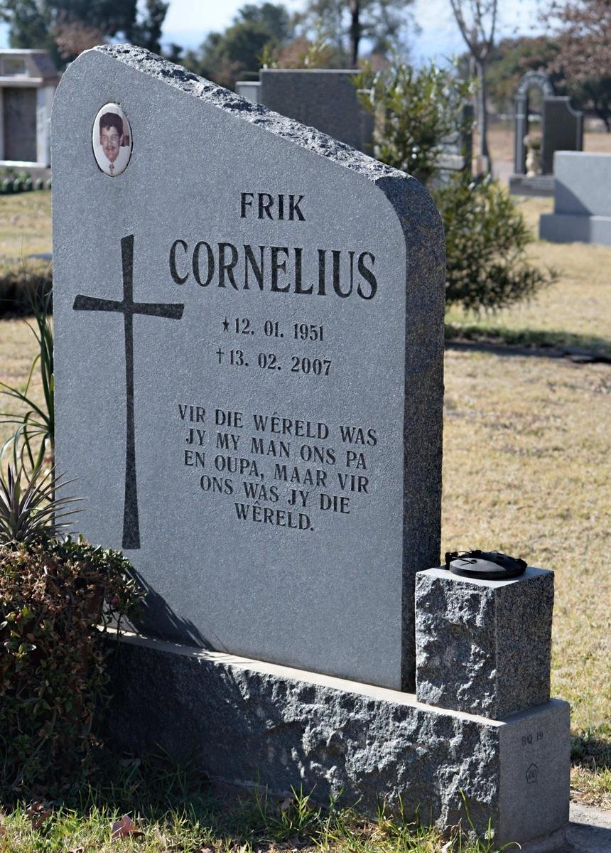 CORNELIUS Frik 1951-2007