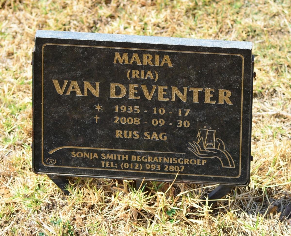 DEVENTER Maria, van 1935-2008