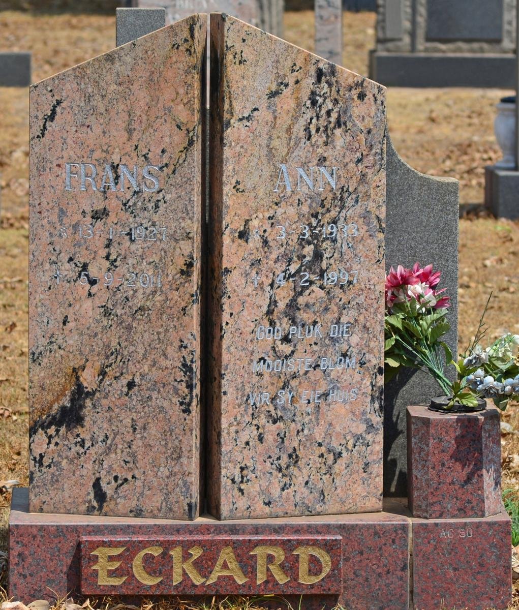 ECKARD Frans 1927-2011 &amp; Ann 1933-1997