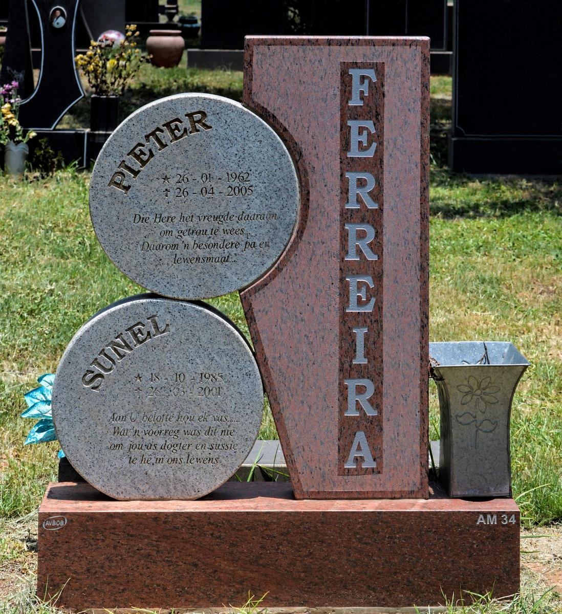 FERREIRA Pieter 1962-2005 :: FERREIRA Sunel 1985-2001