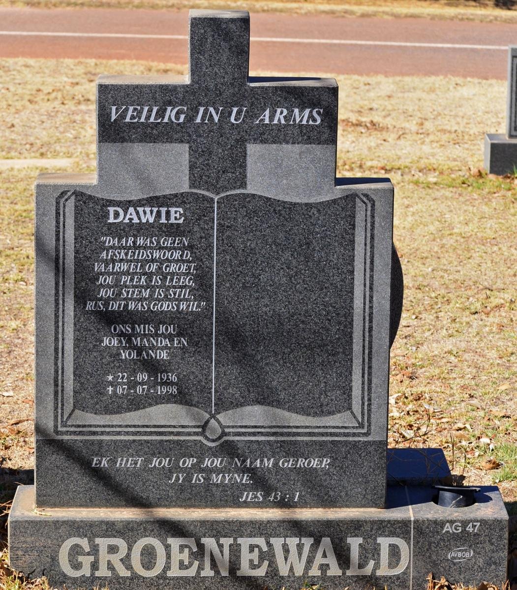 GROENEWALD Dawie 1936-1998