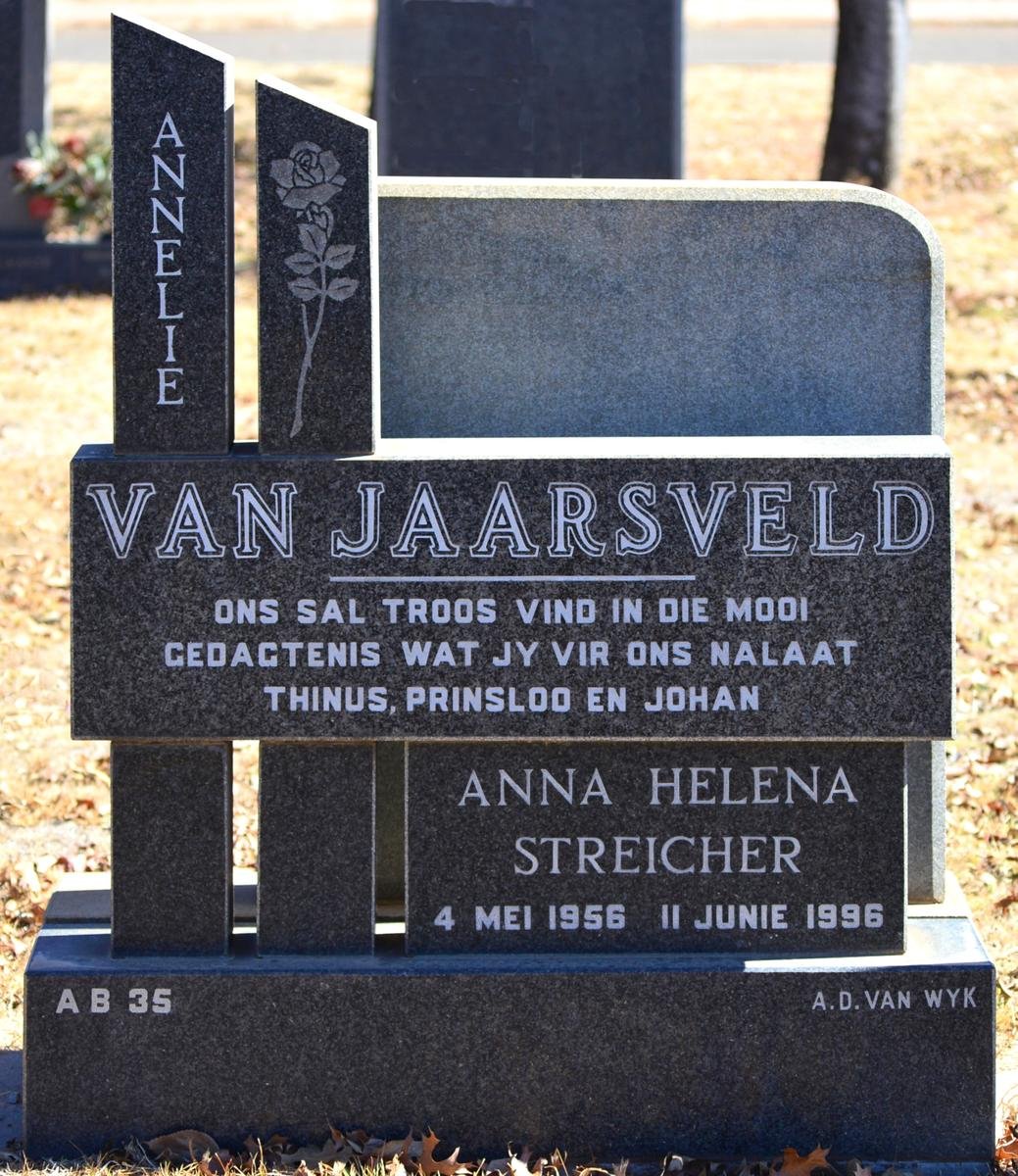 JAARSVELD Anna Helena, van nee STREICHER 1956-1996