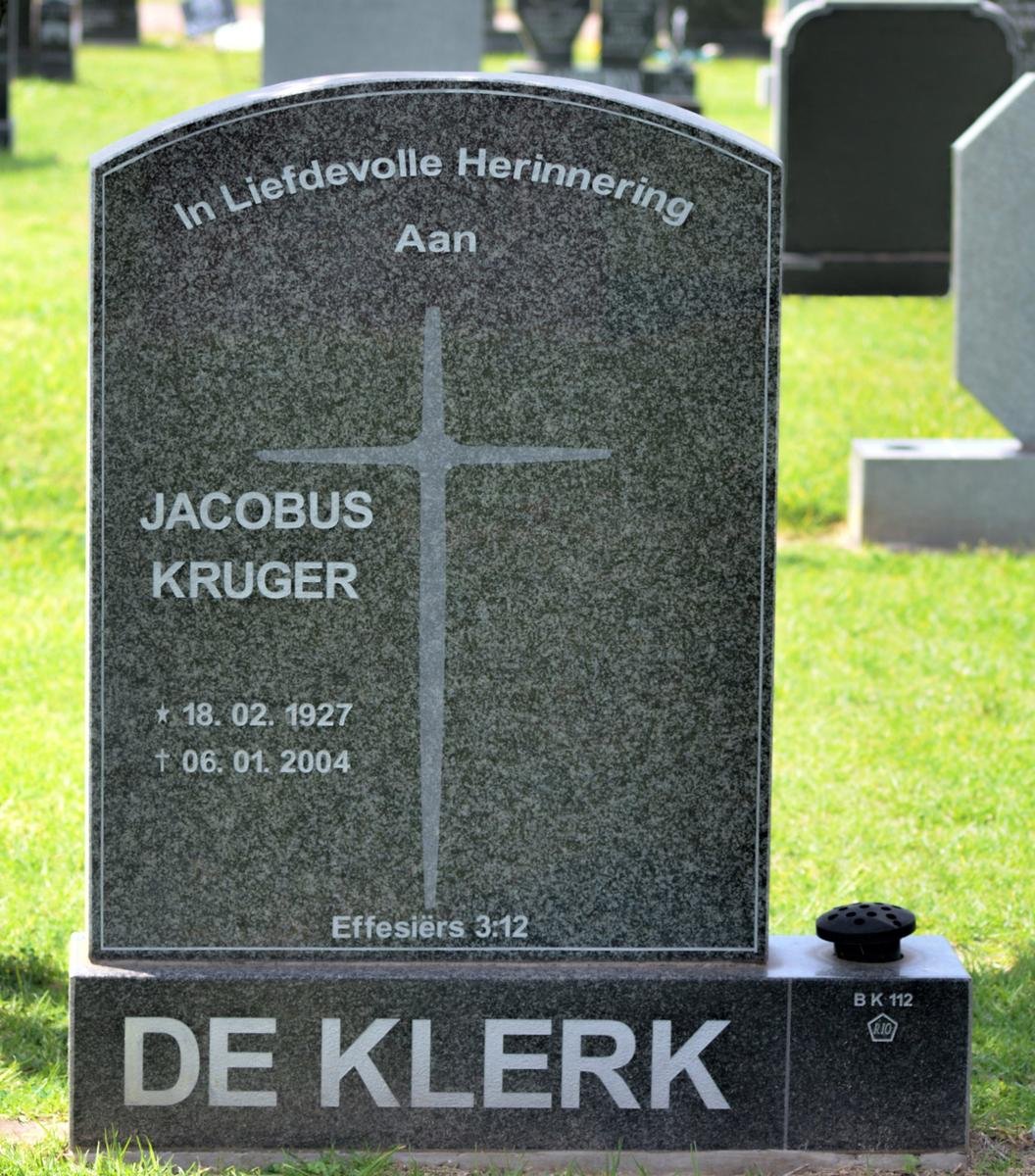 KLERK Jacobus Kruger, de 1927-2004