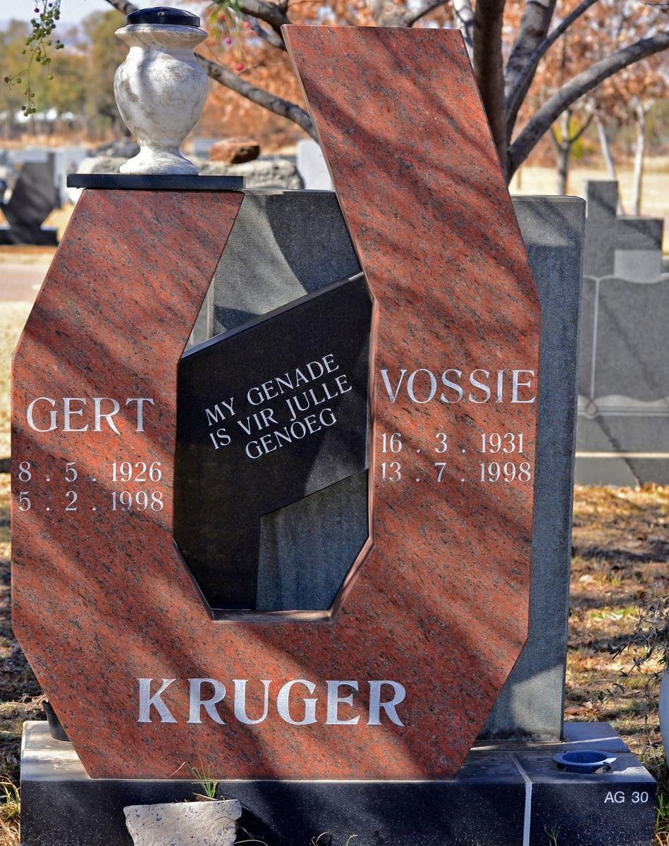 KRUGER Gert 1926-1998 :: KRUGER Vossie 1931-1998