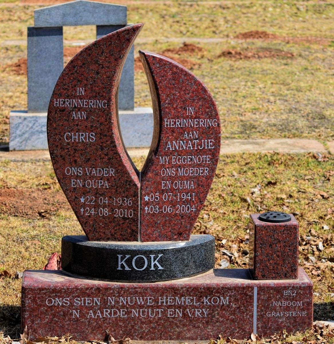 KOK Chris 1936-2010 &amp; Annatjie 1941-2004