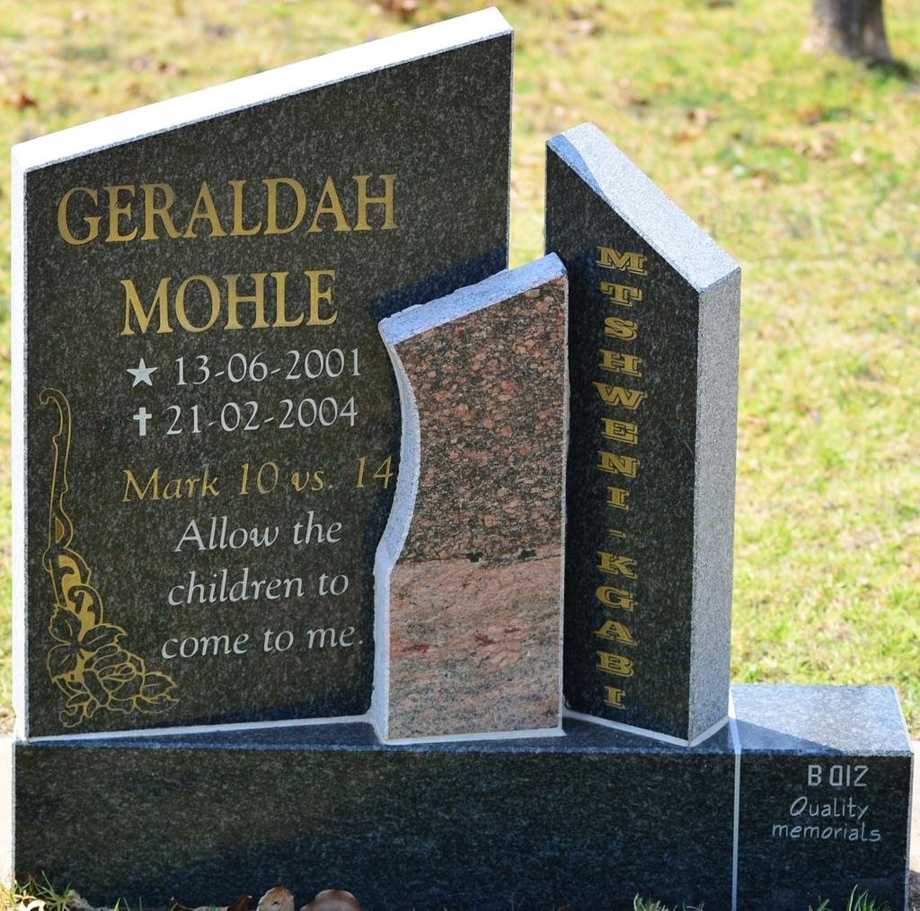 KGABI Geraldah Mohle, Mtshweni 2001-2004