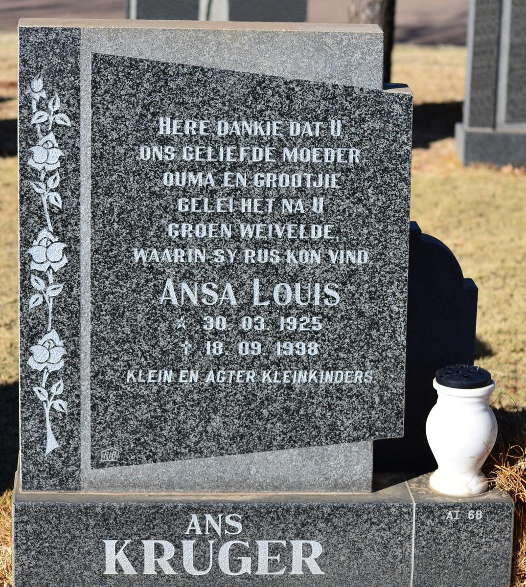 KRUGER Ansa Louis 1925-1998