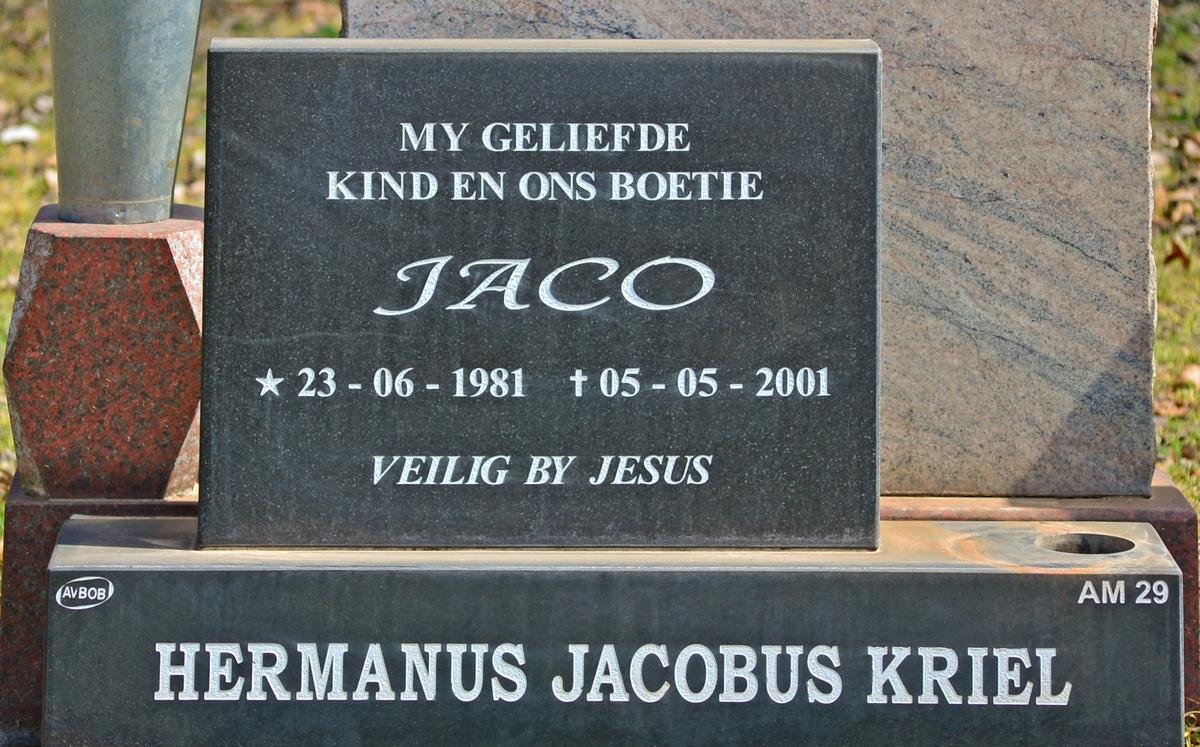 KRIEL Hermanus Jacobus 1981-2001