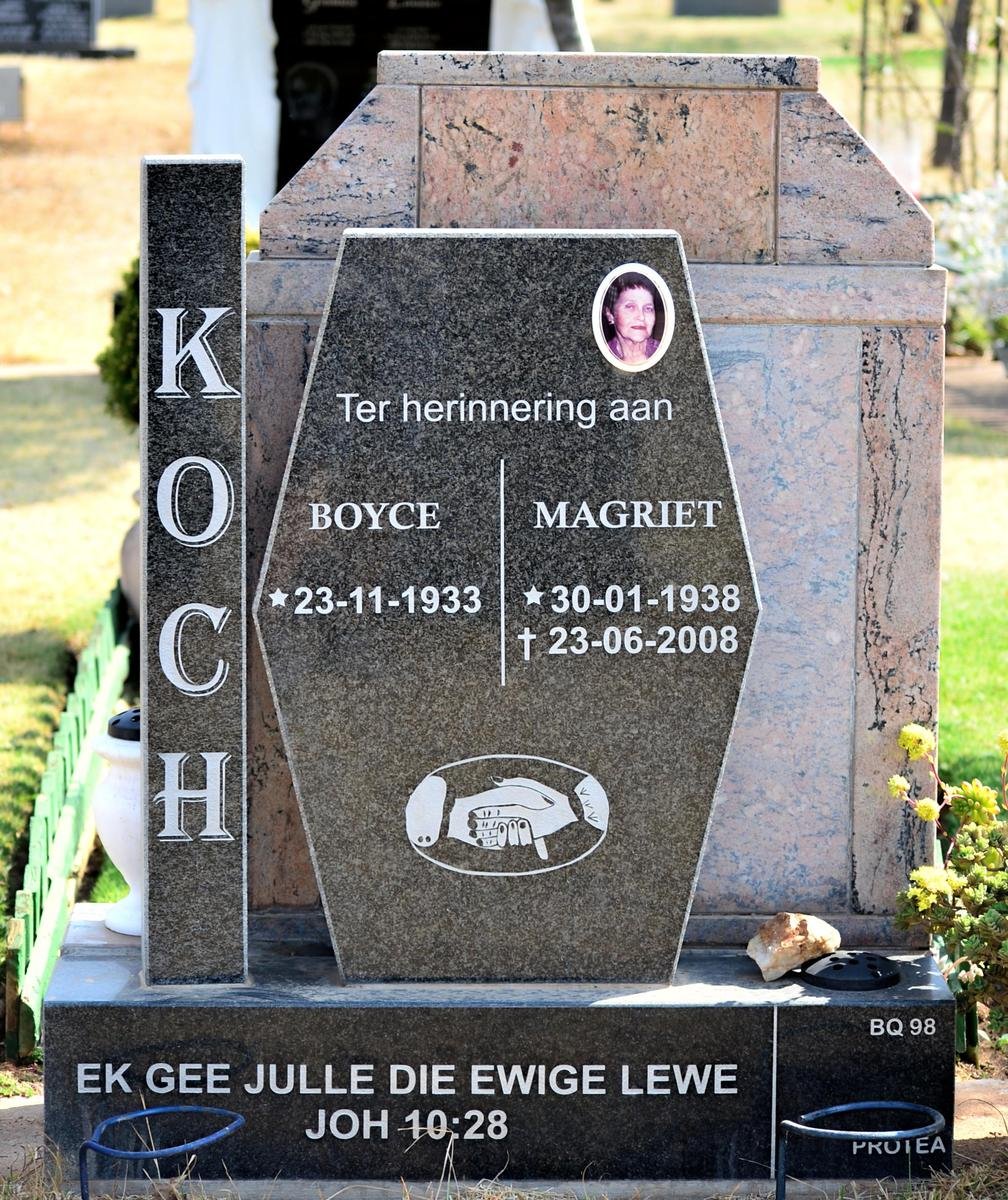 KOCH Boyce 1933 &amp; Magriet 1938-2008