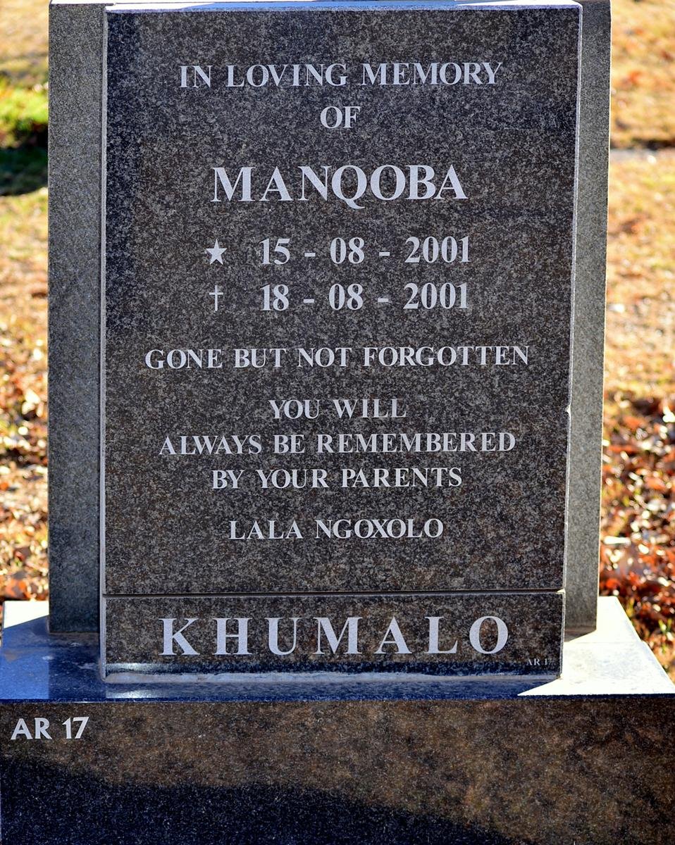 KHUMALO Manqoba 2001-2001