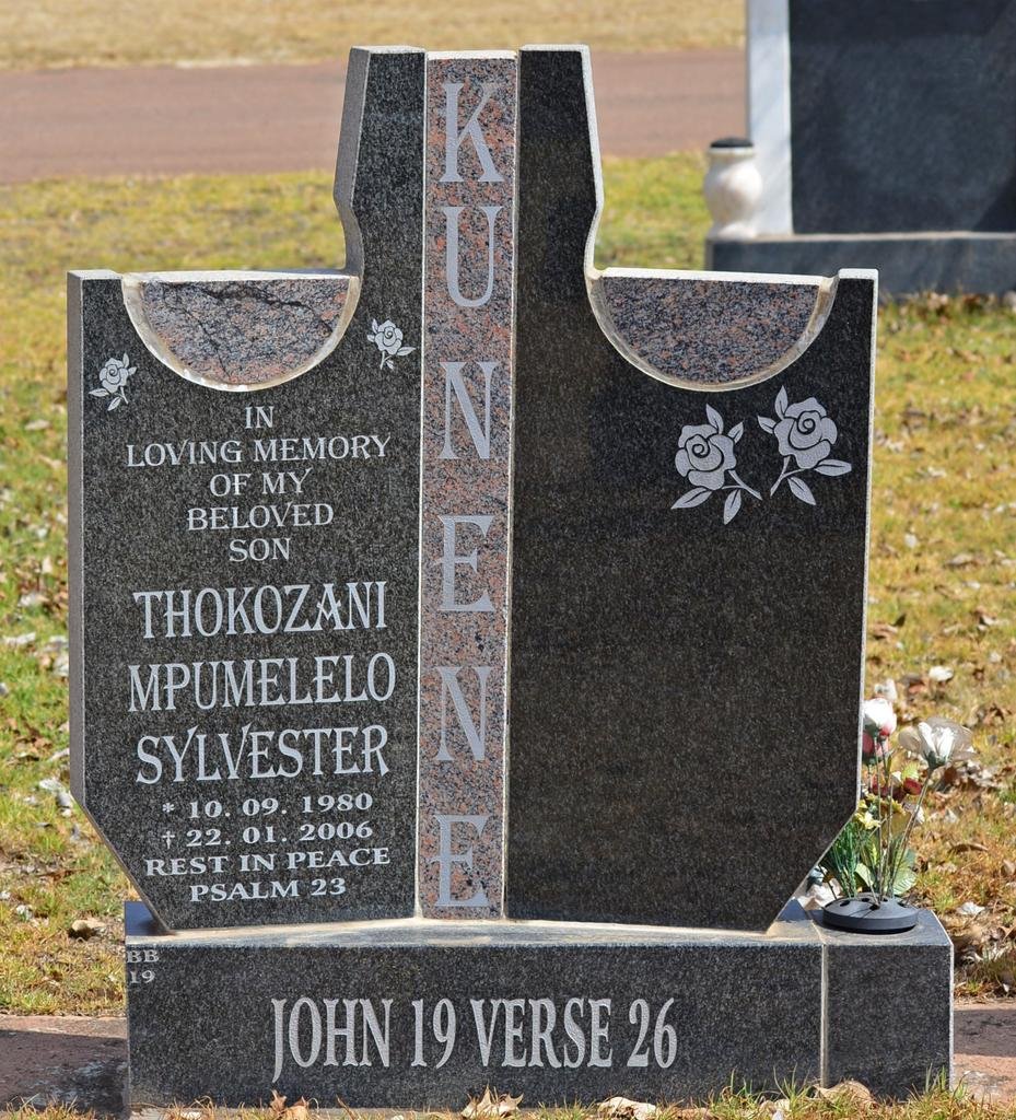 KUNENE Thokozani Mpumelelo Sylvester 1980-2006