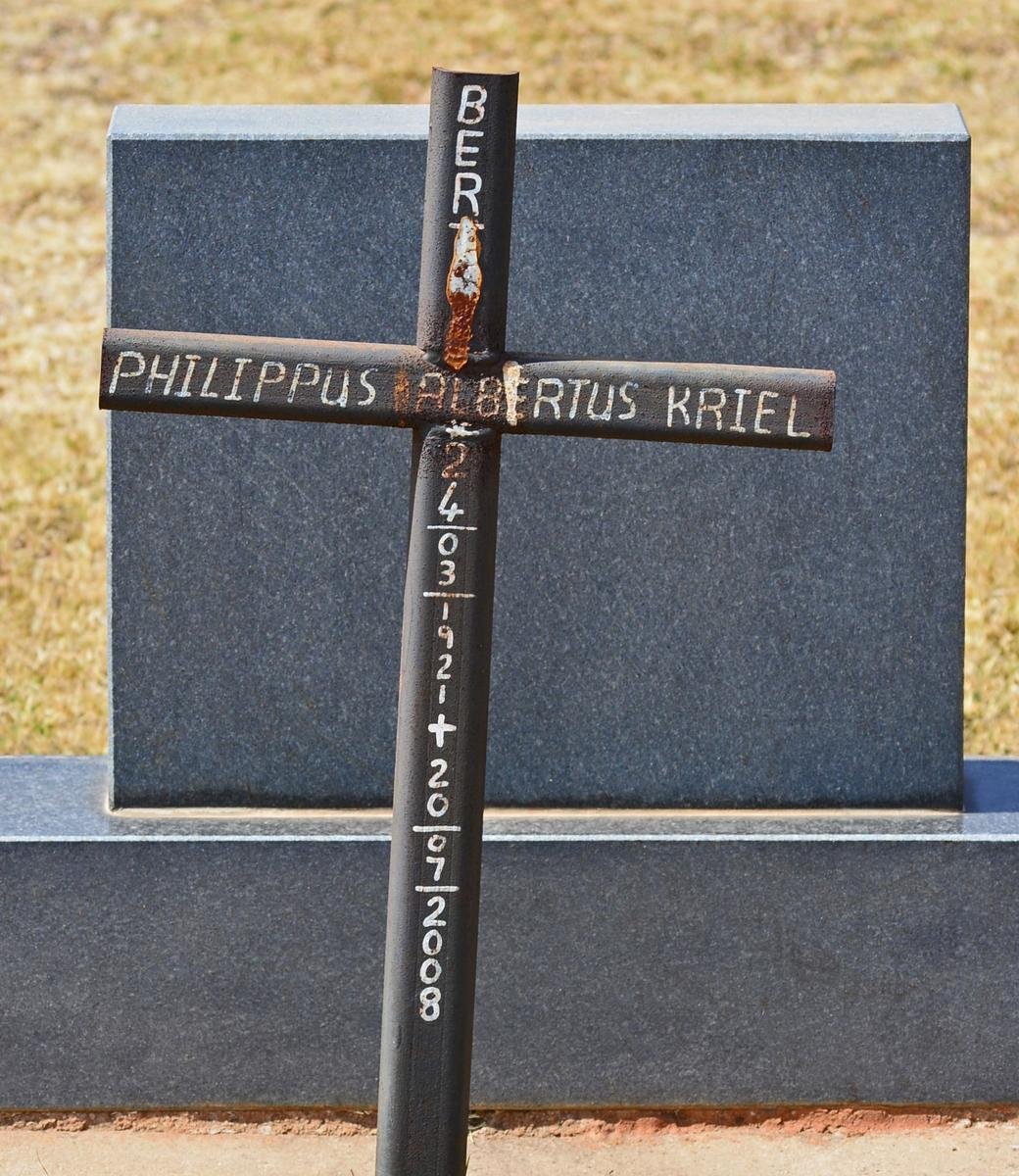 KRIEL Philippus Albertus 1921-2008