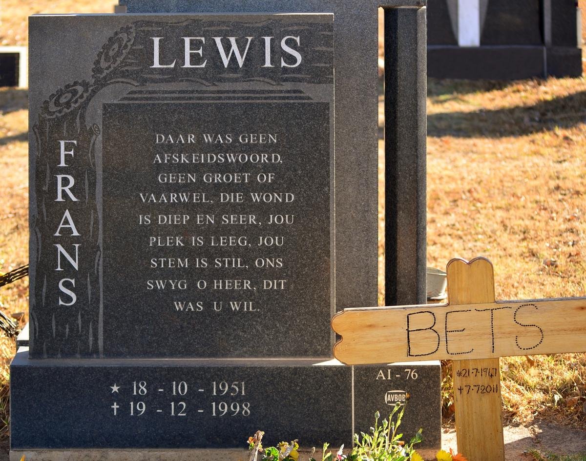 LEWIS Frans 1951-1998 &amp; Bets 1947-2011