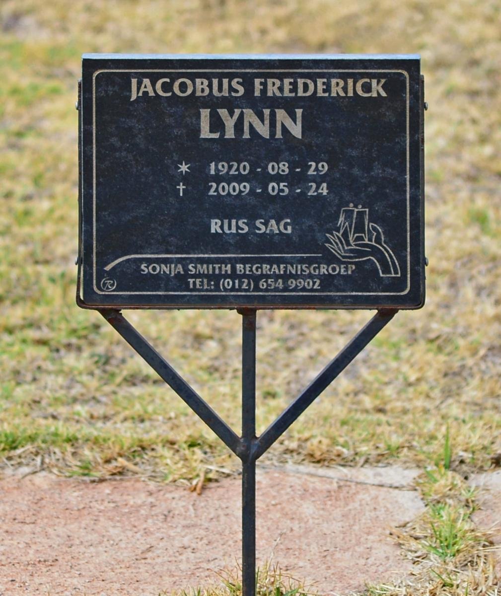 LYNN Jacobus Frederick 1920-2009