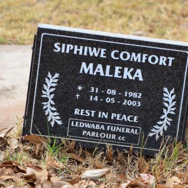 MALEKA Siphiwe Comfort 1982-2003