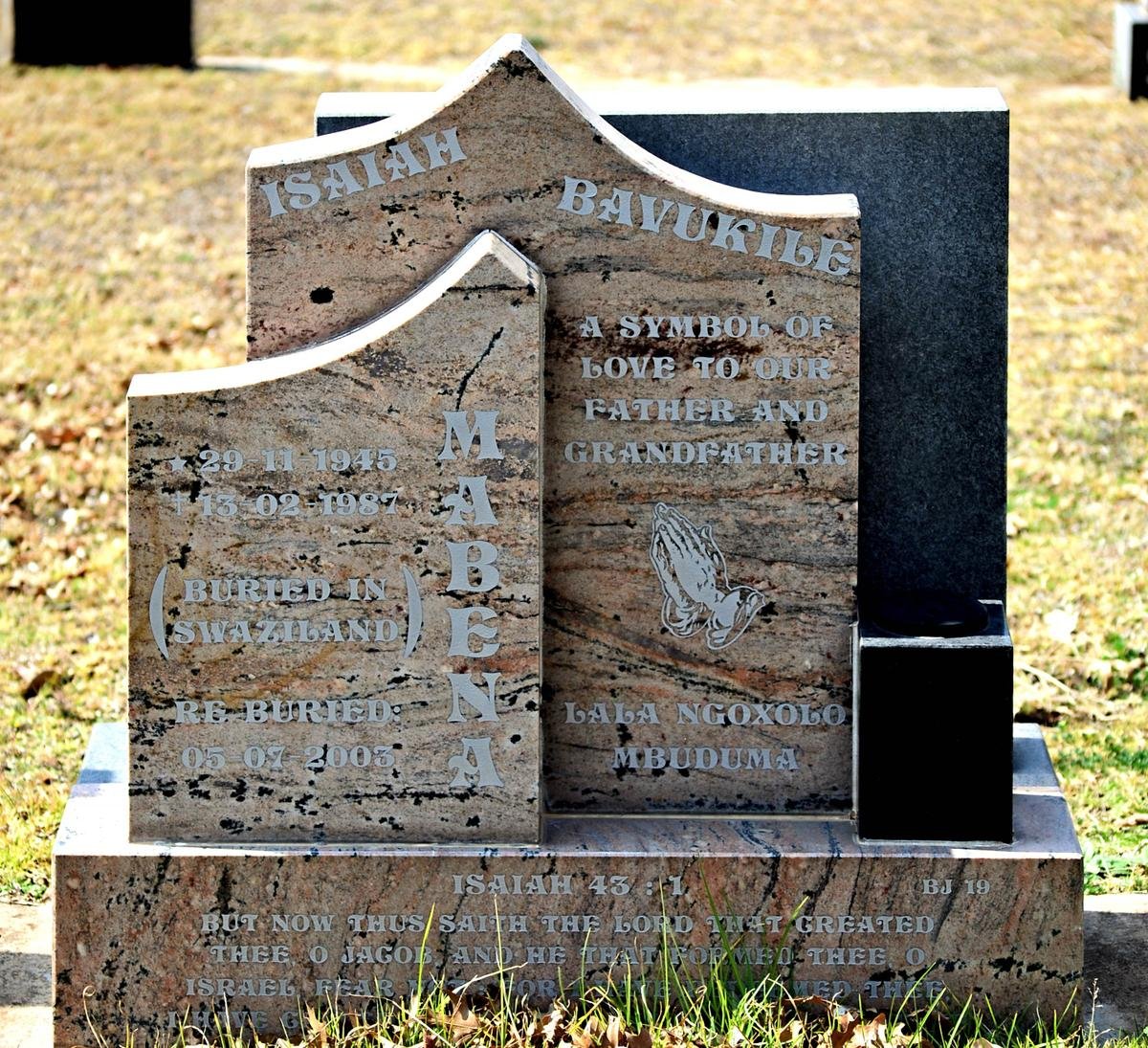 MABENA Isaiah Bavukile 1945-1987
