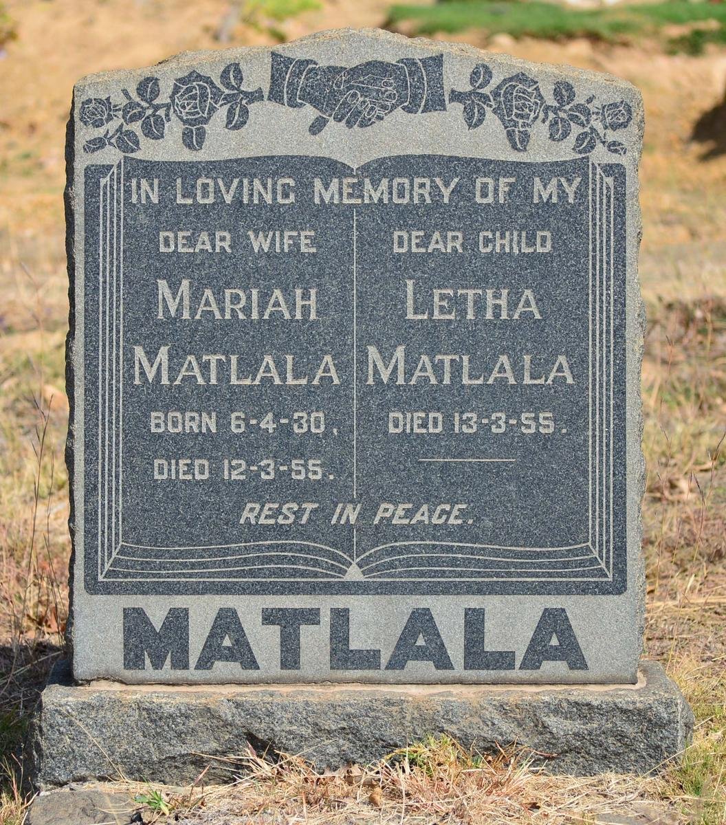 MATLALA Mariah 1930-1955 :: MATLALA Letha 1955-1955