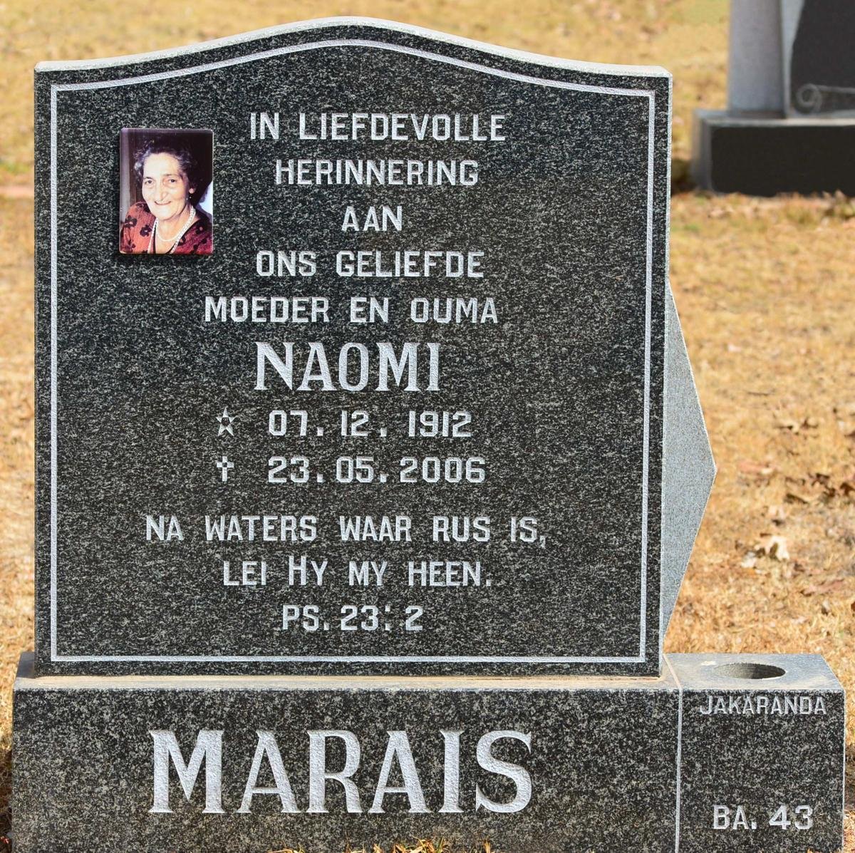 MARAIS Naomi 1912-2006