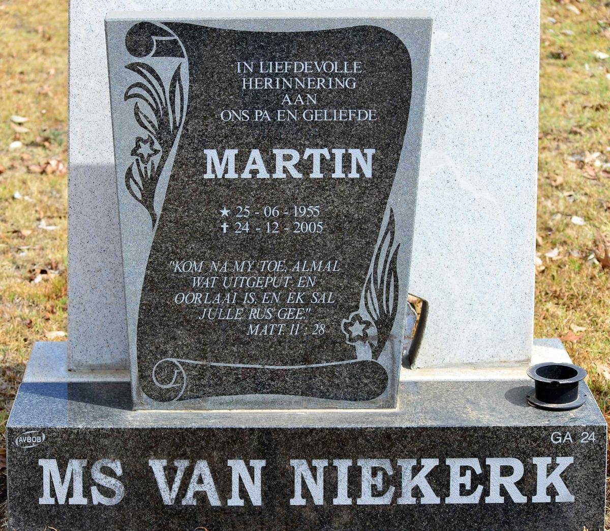 NIEKERK M.S., van 1955-2005