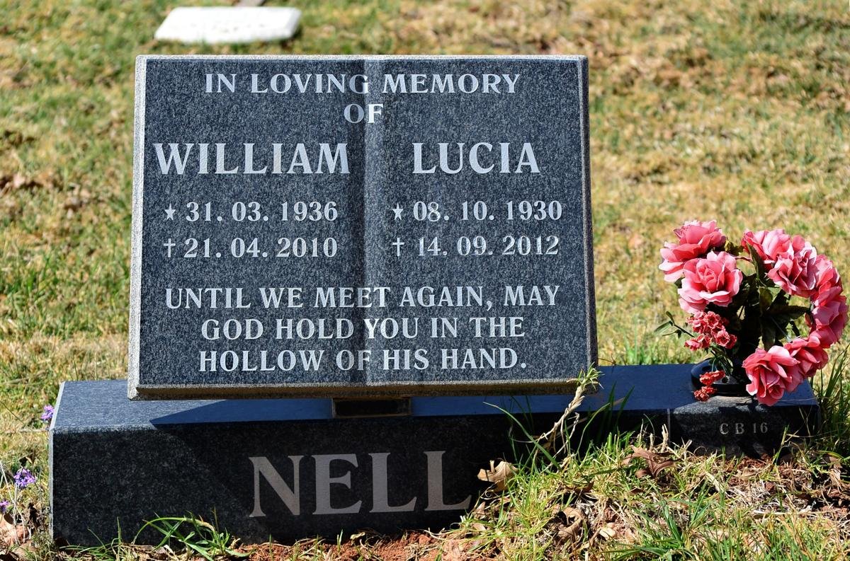NELL William 1936-2010 &amp; Lucia 1930-2012