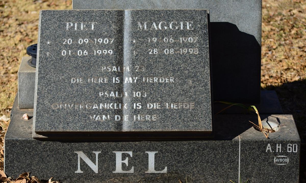 NEL Piet 1907-1999 &amp; Maggie 1907-1998