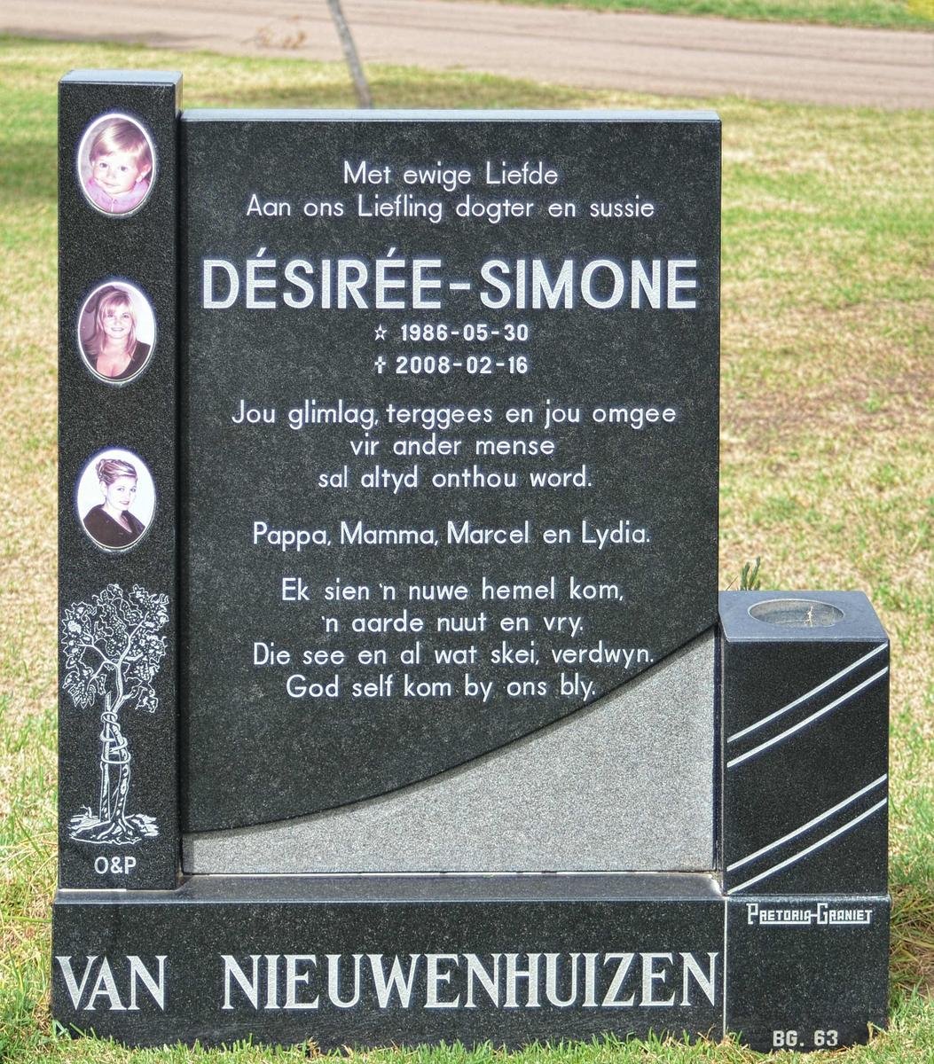 NIEUWENHUIZEN Désirée-Simone, van 1986-2008