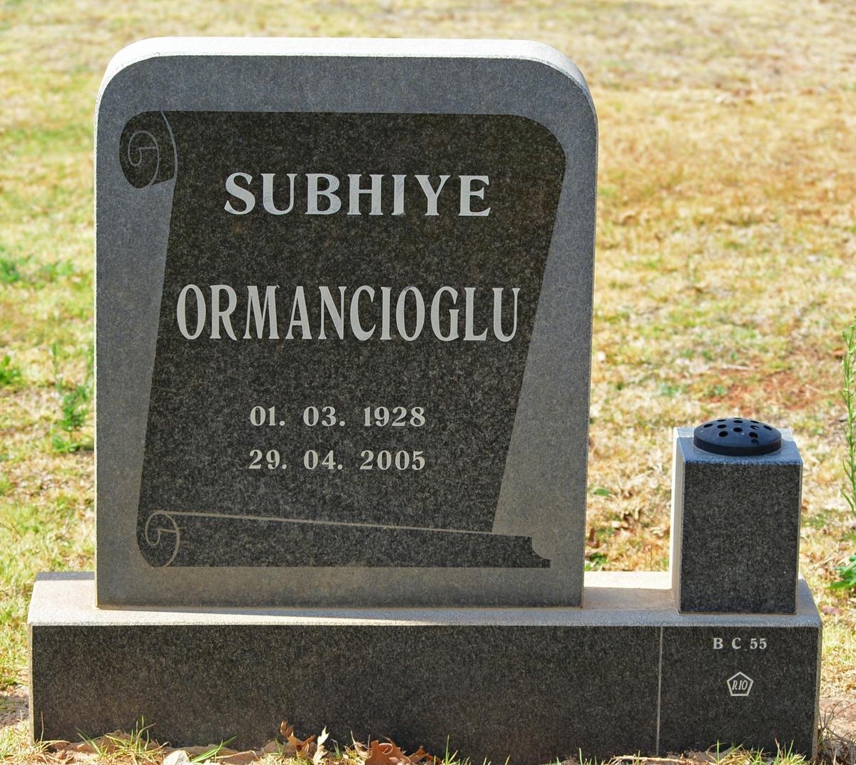 ORMANCIOGLU Subhiye 1928-2005