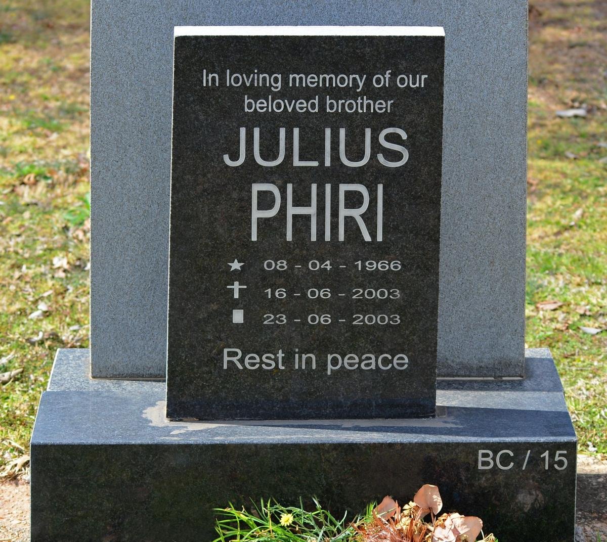 PHIRI Julius 1966-2003