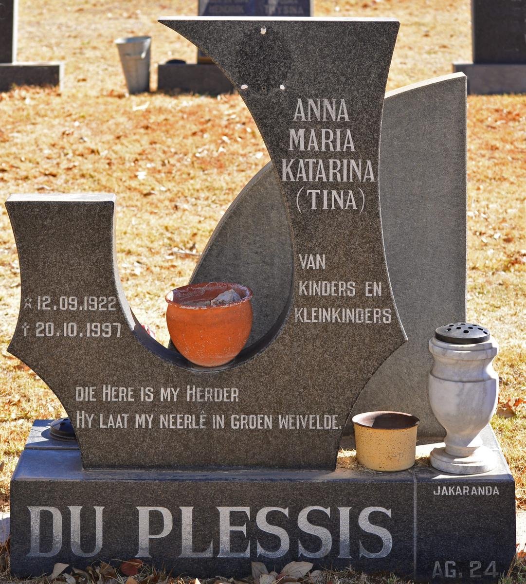 PLESSIS Anna Maria Katarina, du 1922-1997