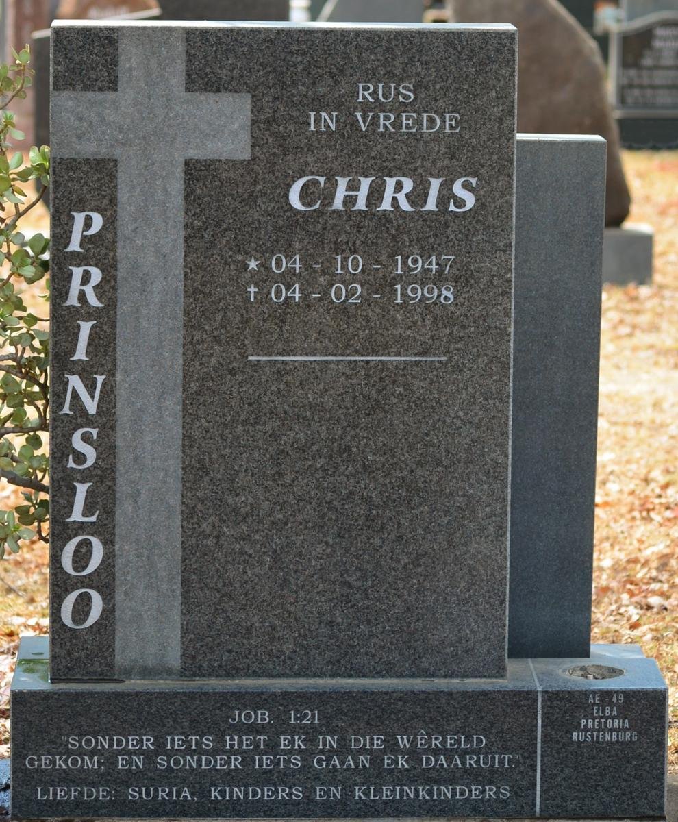 PRINSLOO Chris 1947-1998
