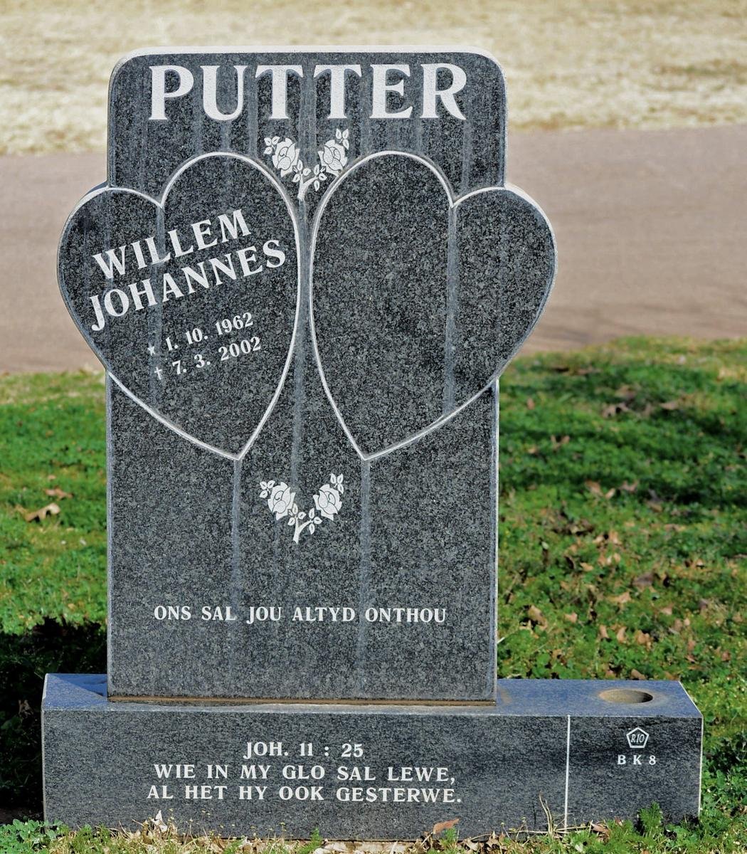 PUTTER Willem Johannes 1962-2002