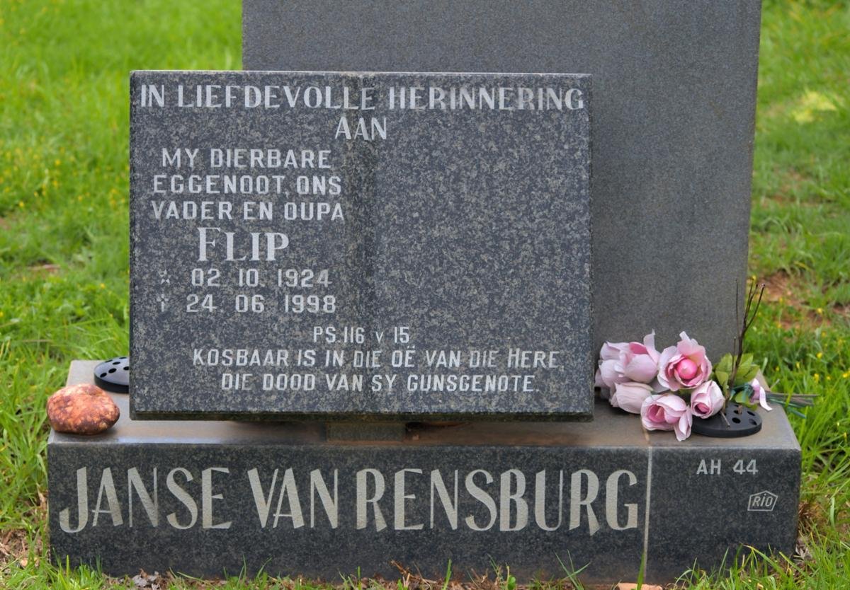 RENSBURG Flip, Janse van 1924-1998